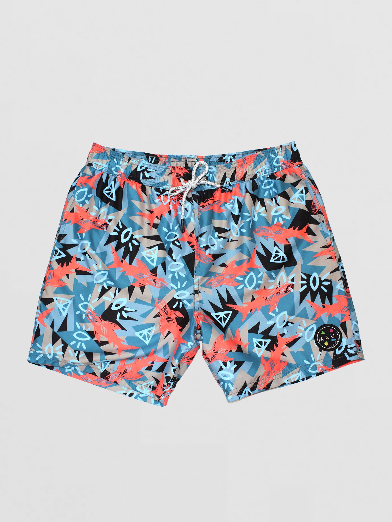 Shark Tank Pool Shorts in Coral