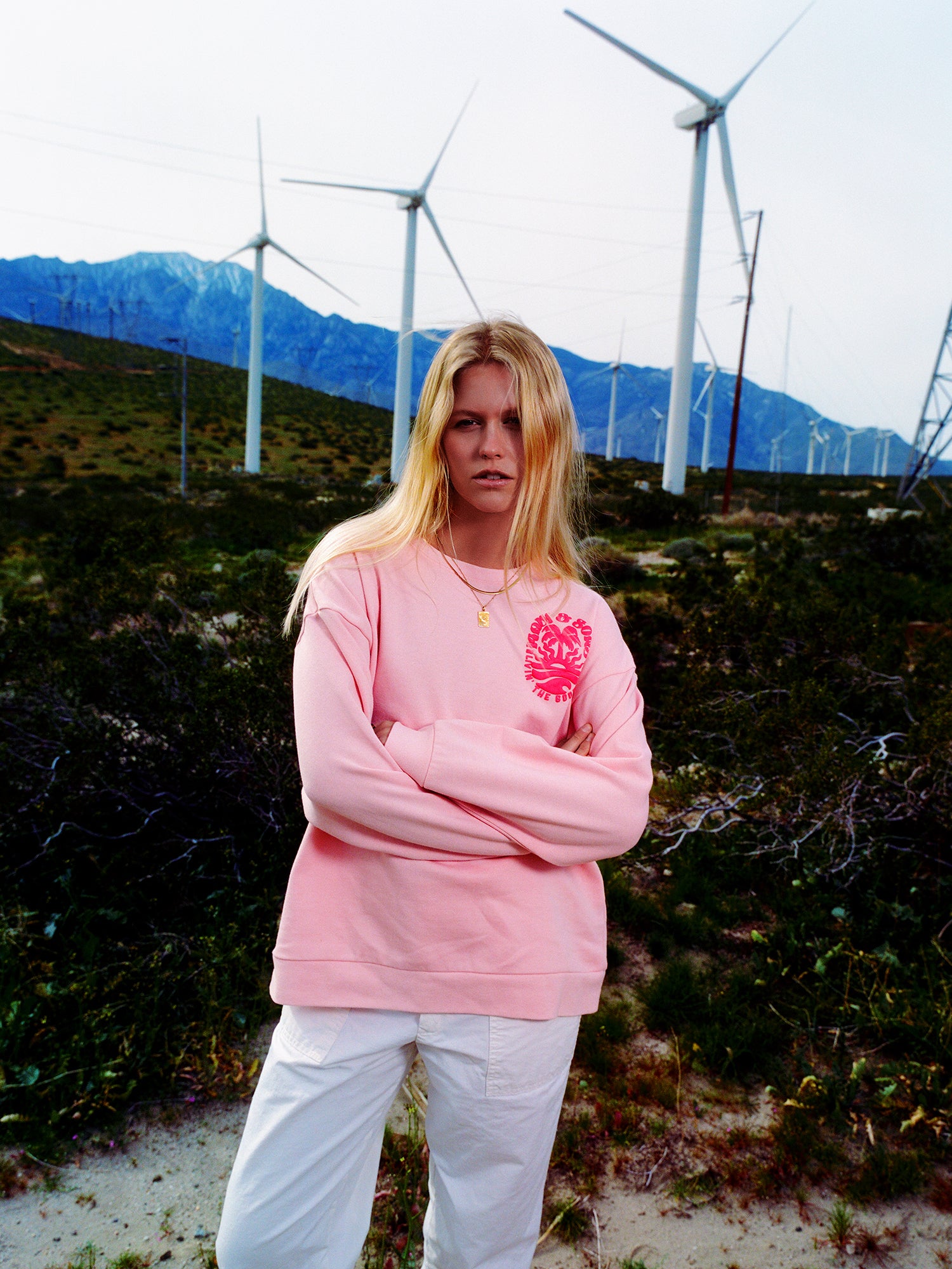 Life's Good Ladies Oversized Crewneck Fleece