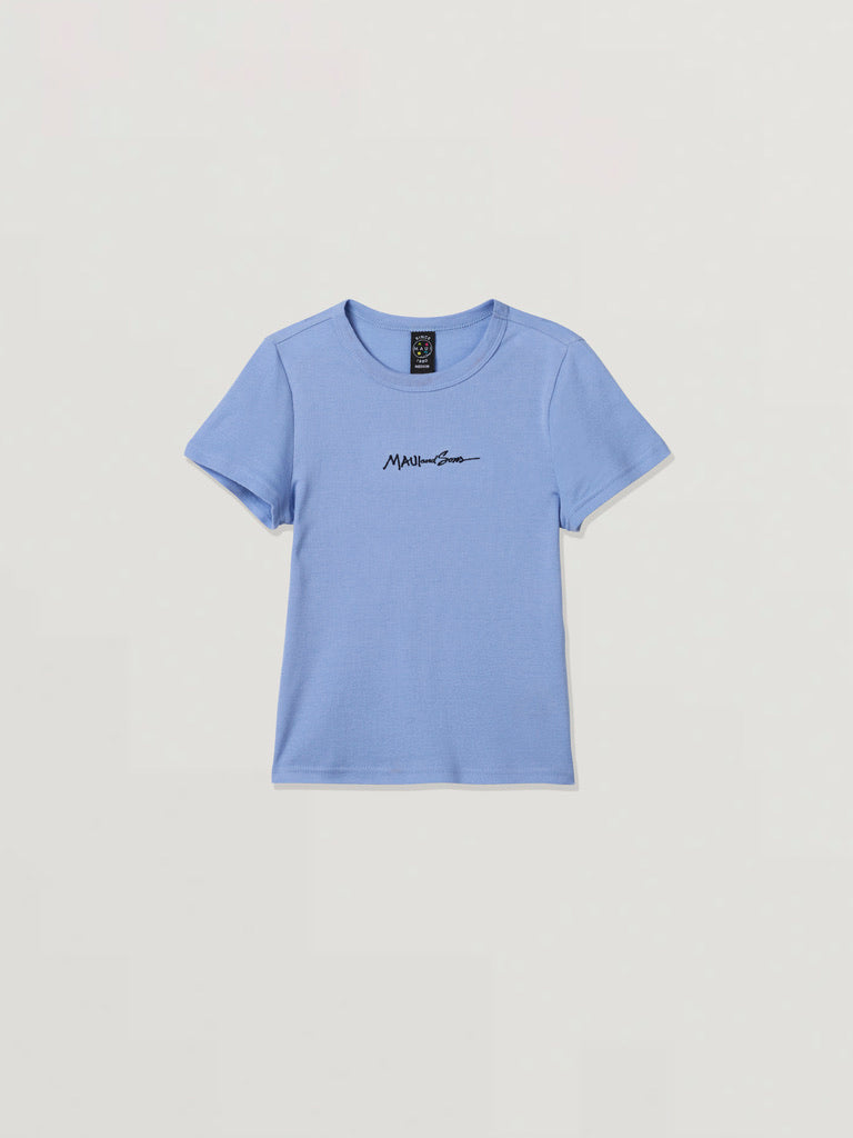 Script Ladies Ribbed Baby Tee