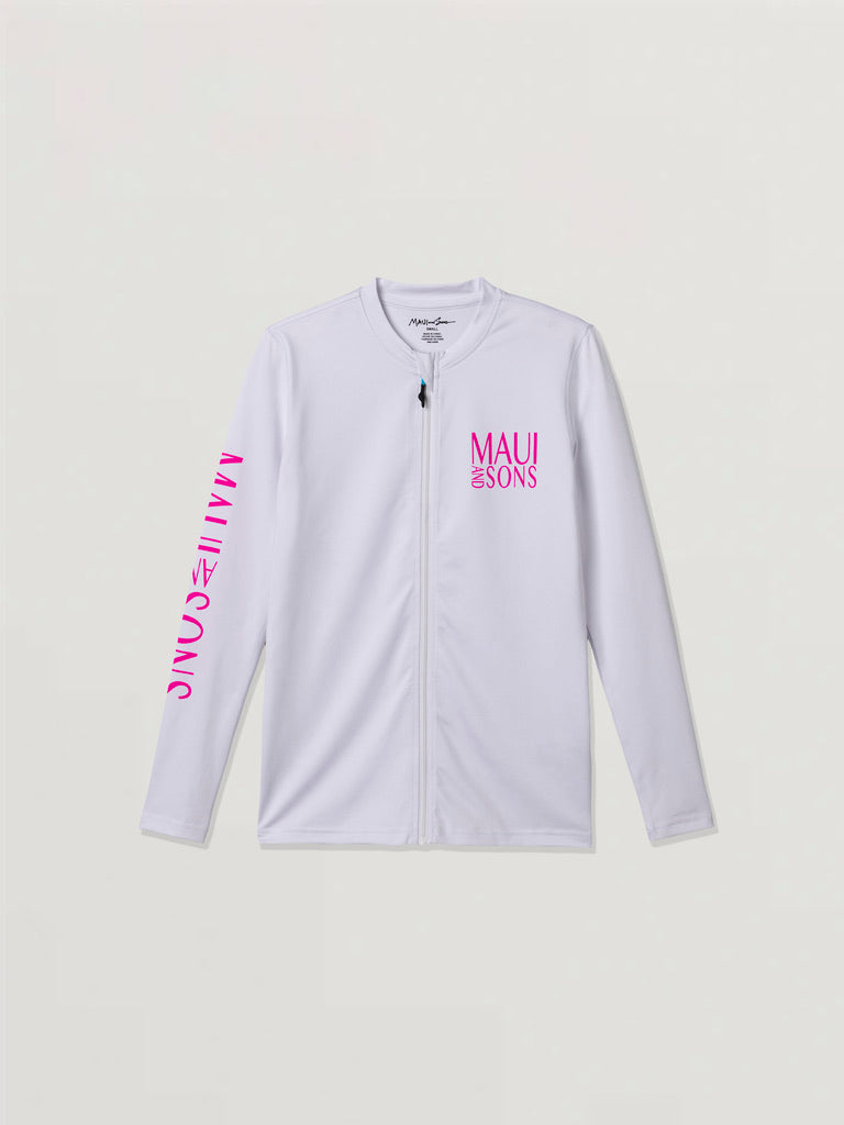 Womens Seaside Zip Front Long Sleeve Sun Shirt