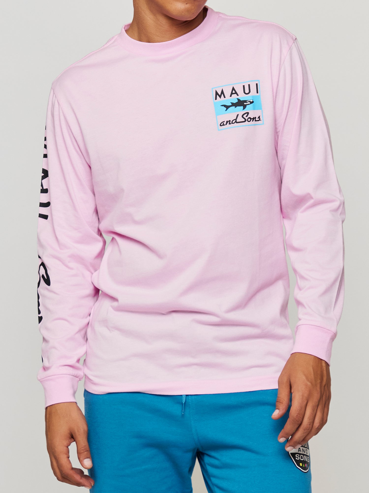 Classic Shark Logo Long Sleeve in Light Pink