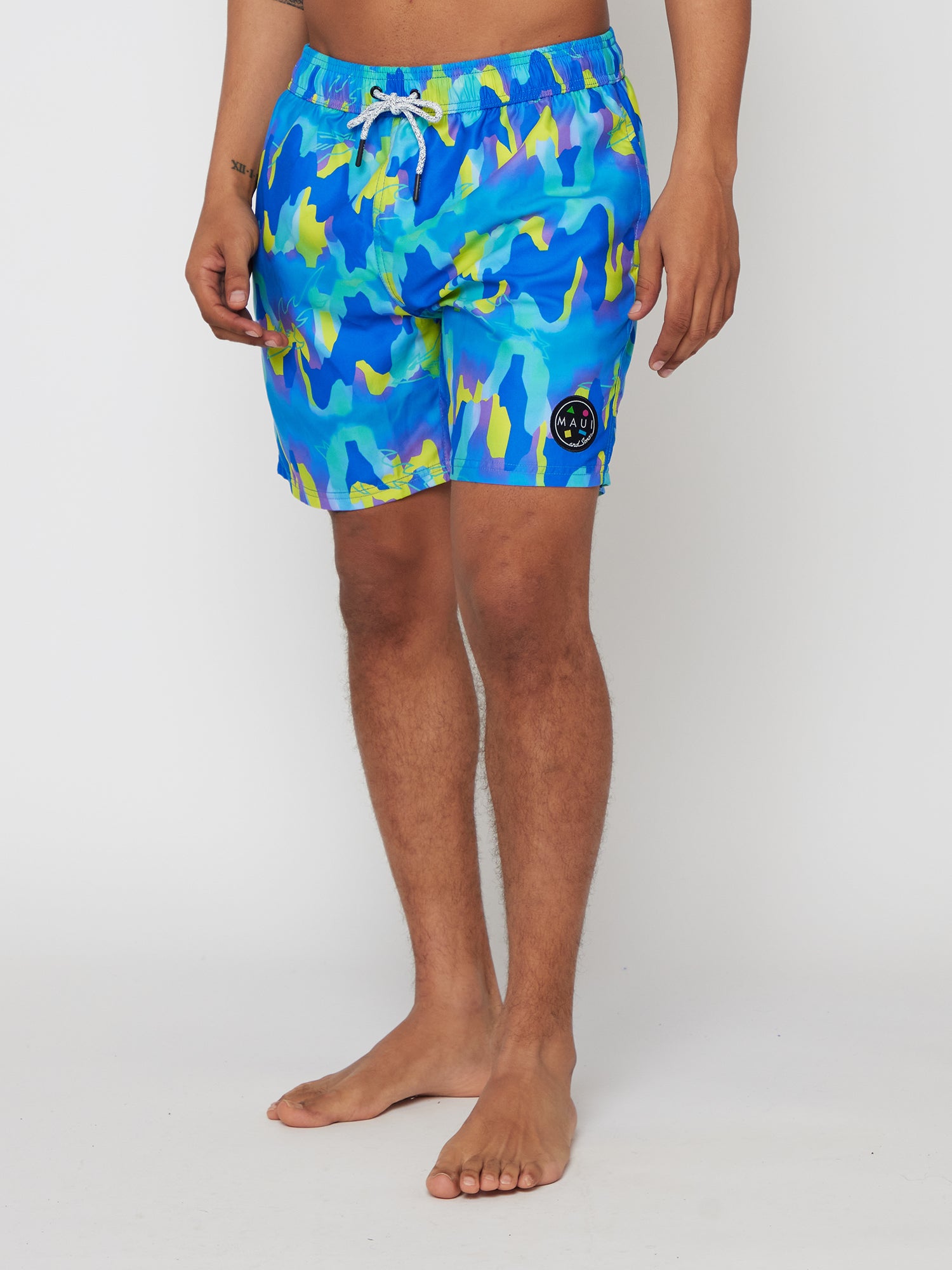 Volcanic Eruption Pool Shorts in Blue