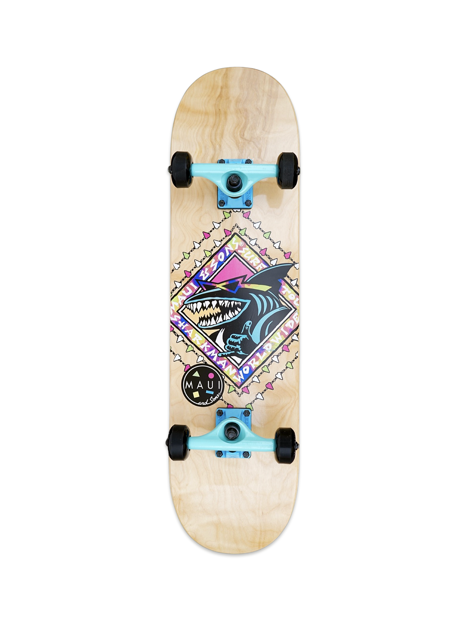 Neon Shark 31" Traditional Skateboard