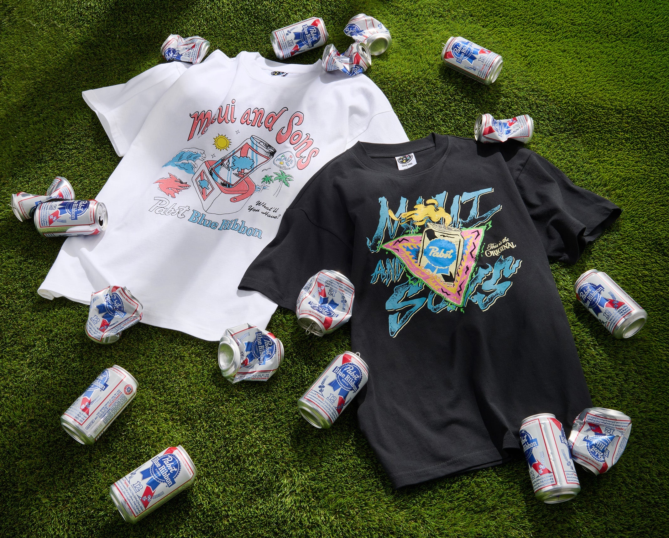 Maui and Sons x Pabst Blue RIbbon Maui and Sons x Pabst Blue RIbbon