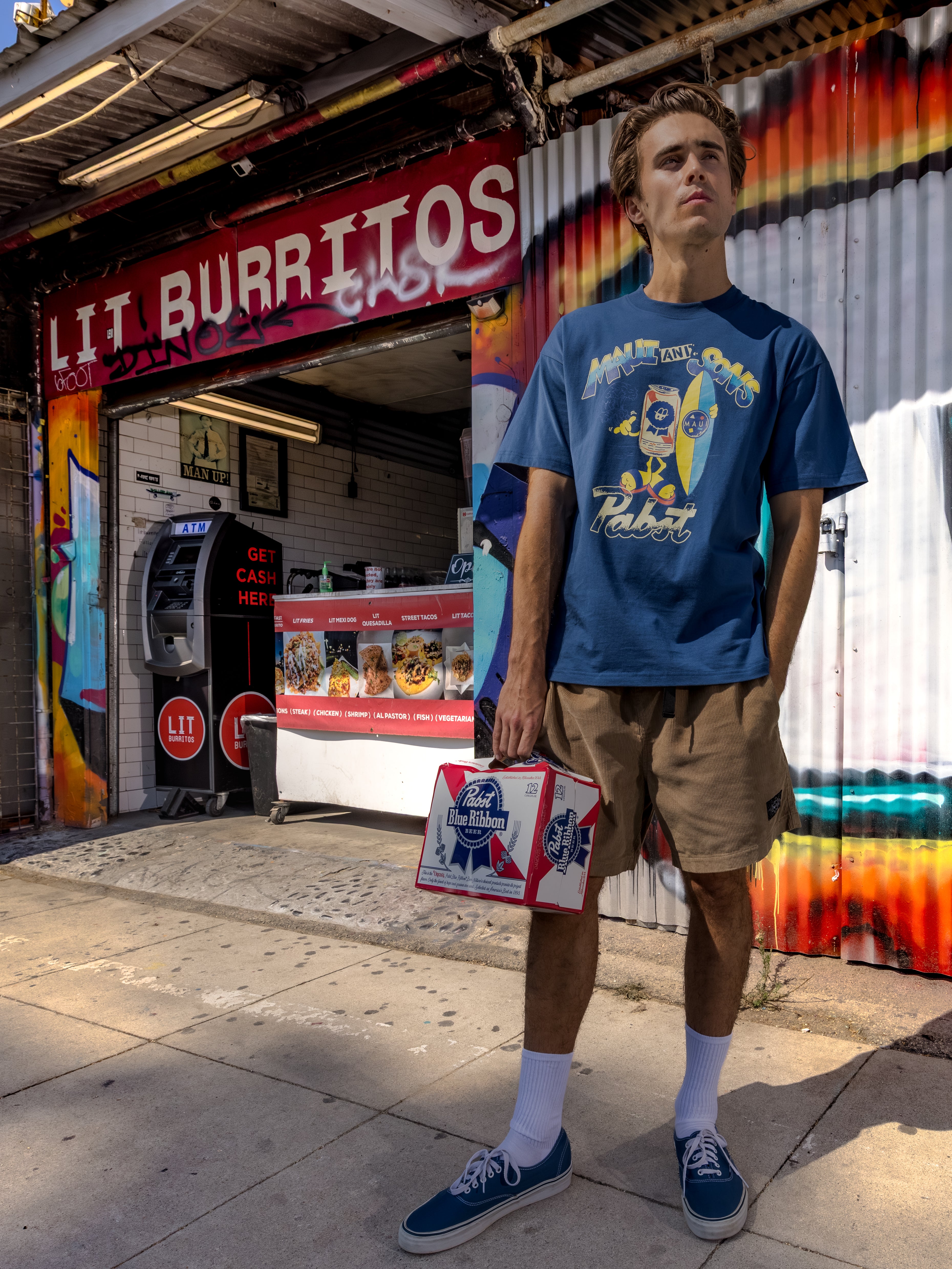 FLUX × Pabst Blue Ribbon コラボモデル Maui and Sons x Pabst Blue Ribbon - Surf Pabst T-Shirt
