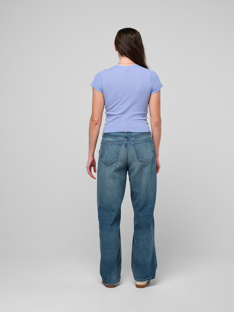 Script Ladies Ribbed Baby Tee