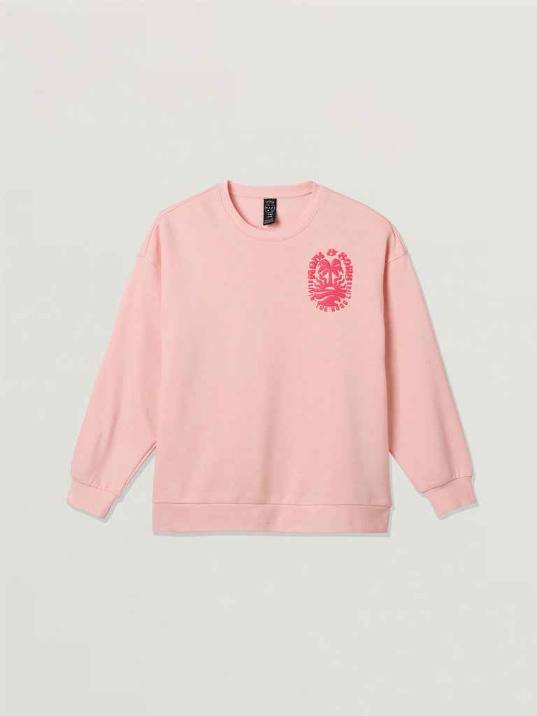 Life's Good Ladies Oversized Crewneck Fleece