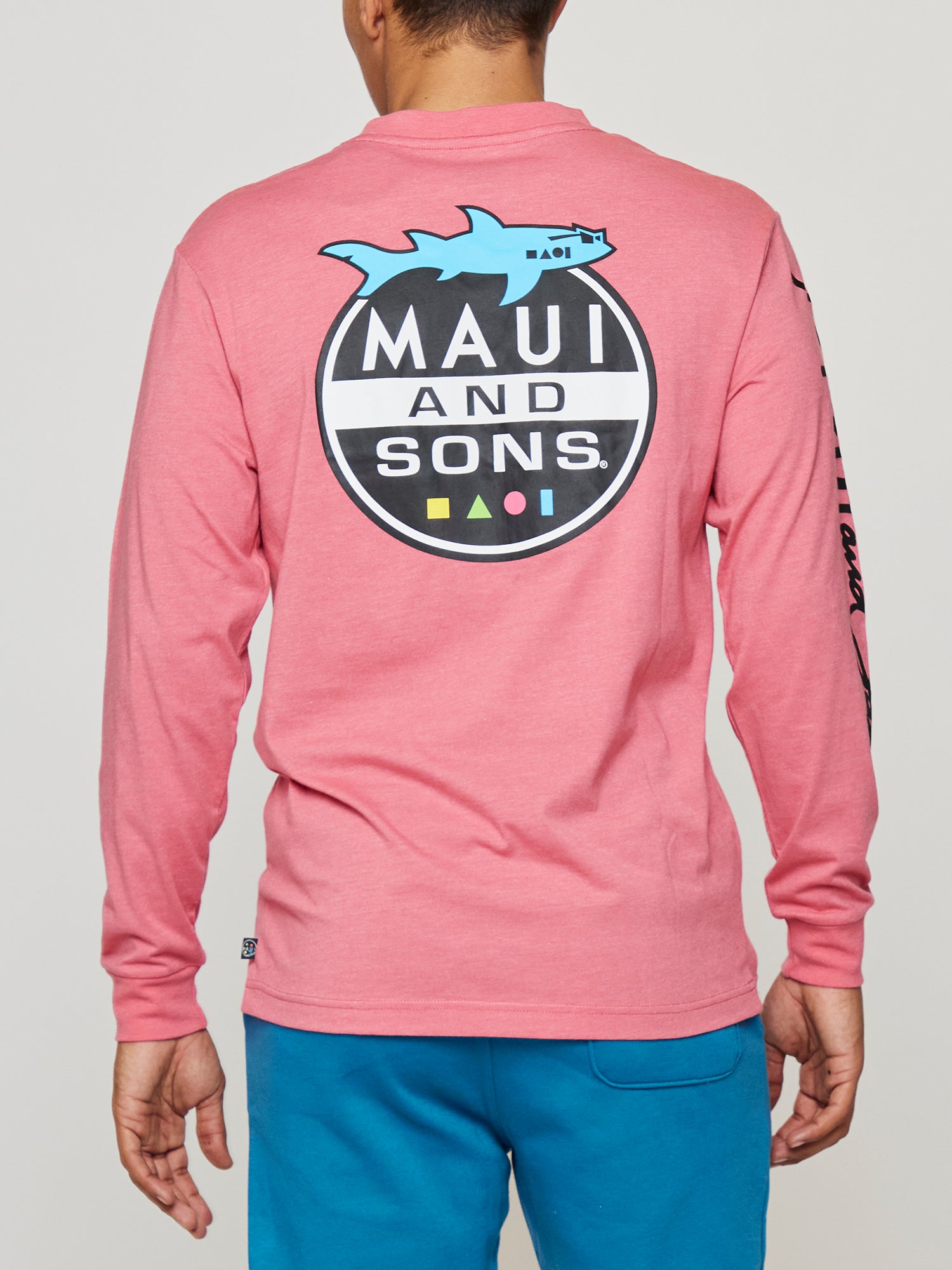 Shark Invasion Long Sleeve in Deep Coral