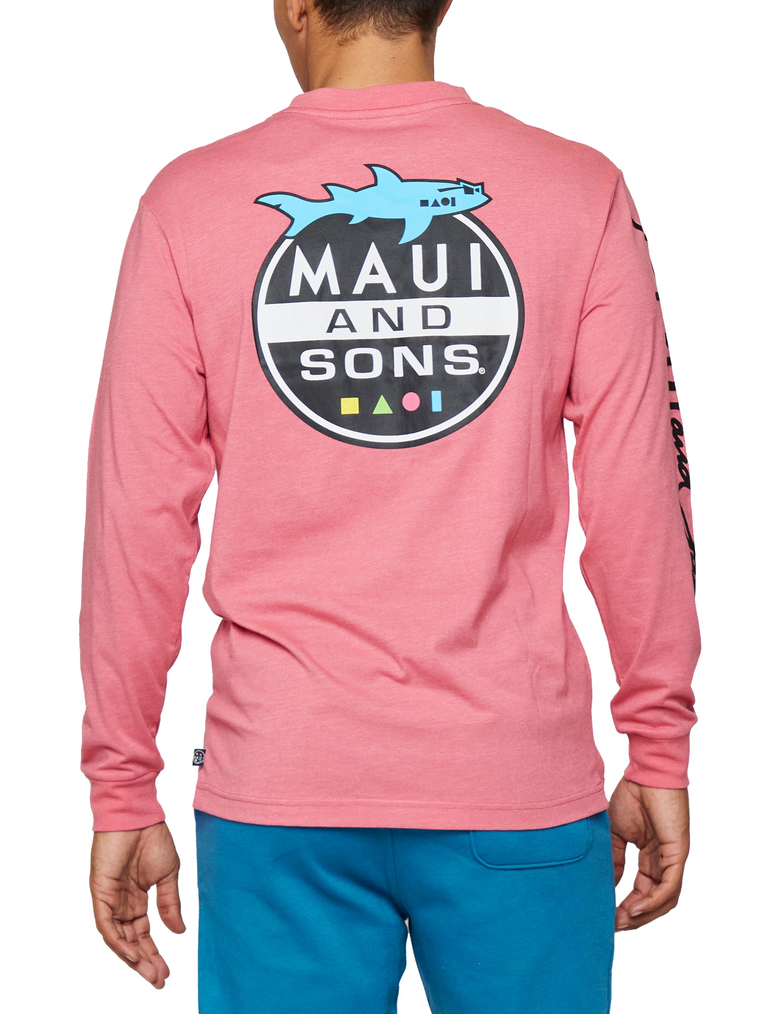 Shark Invasion Long Sleeve in Deep Coral