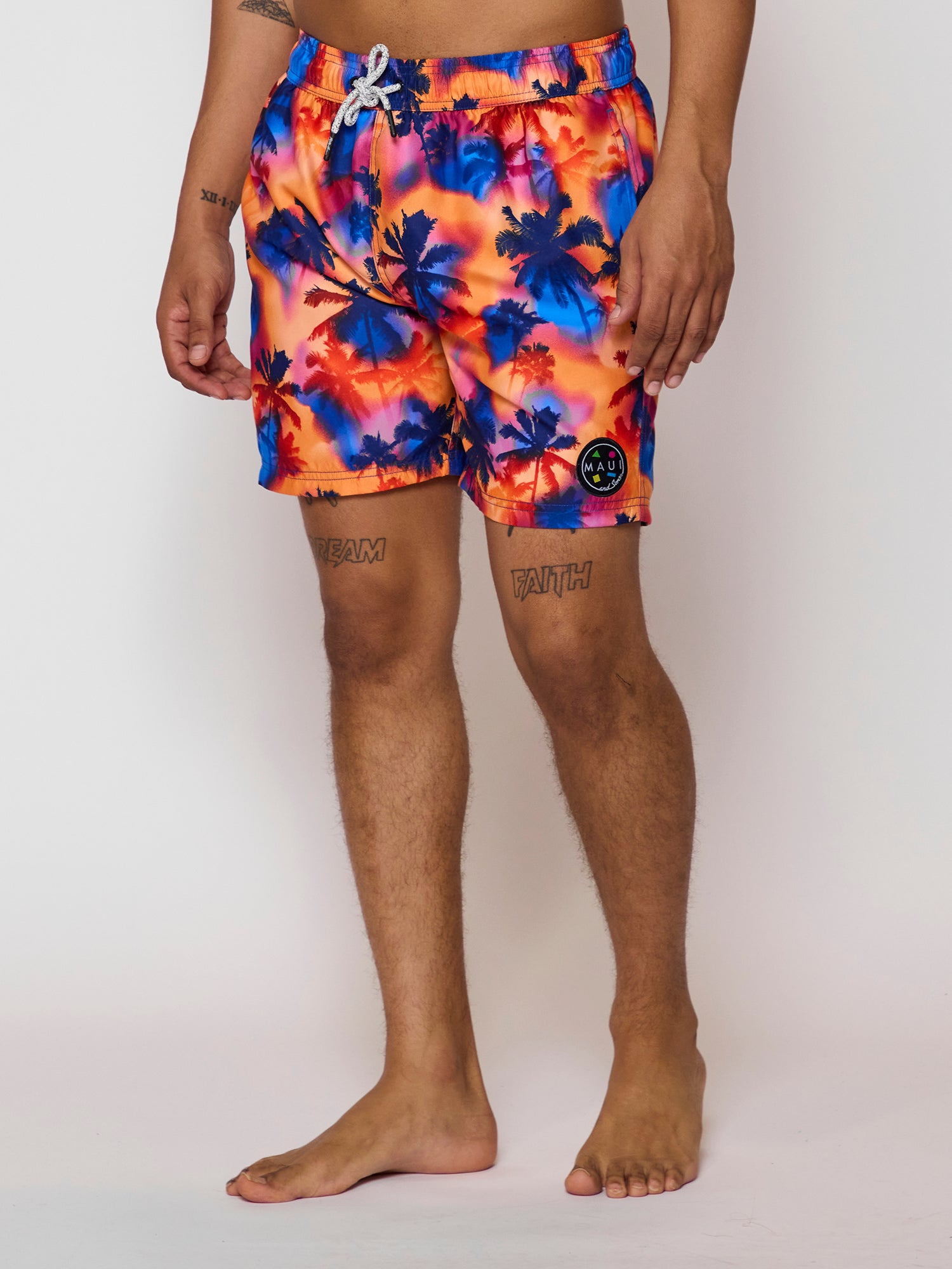 Flashback Pool Shorts in Coral