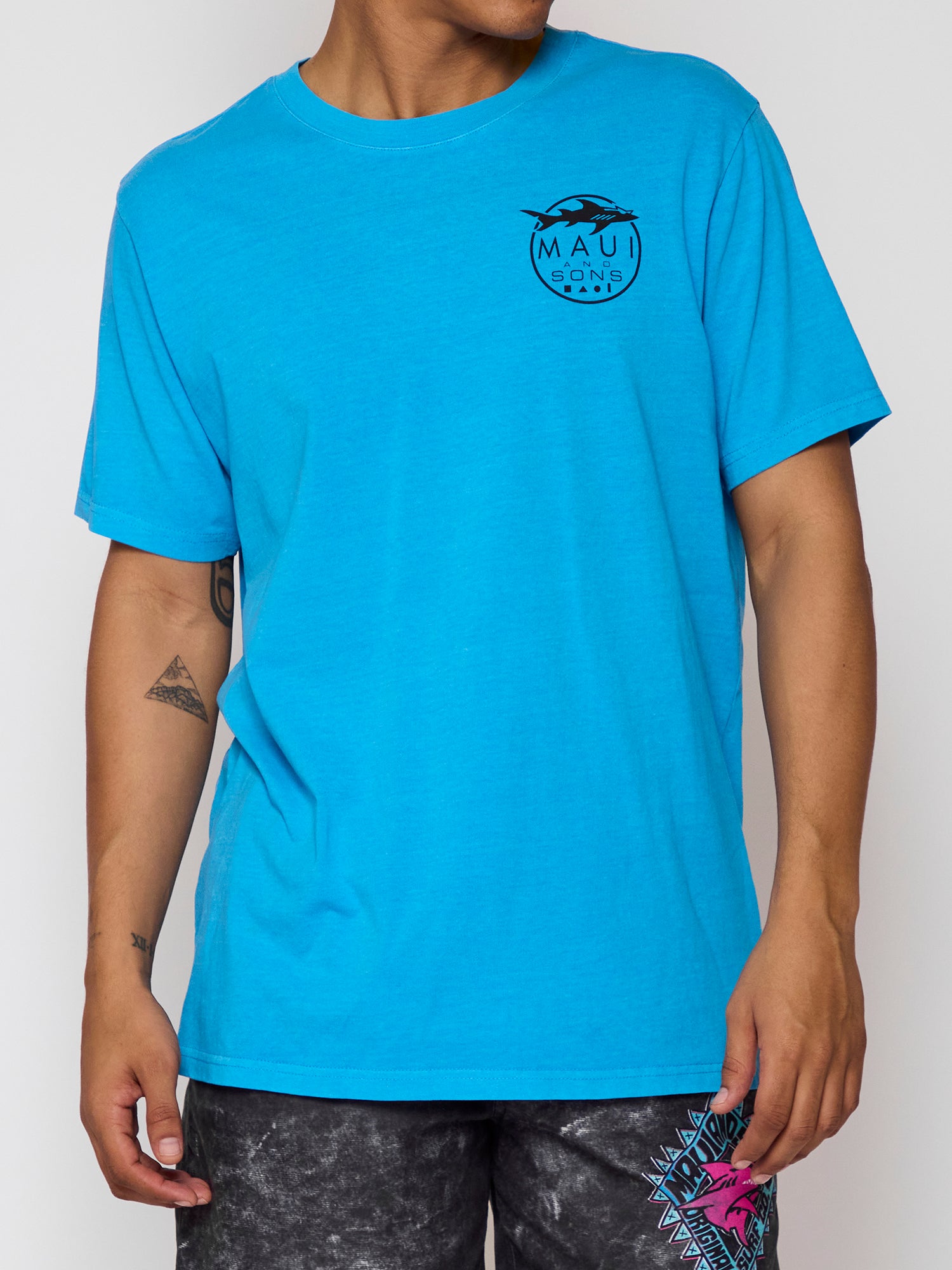 Shark Logo T-Shirt in Blue