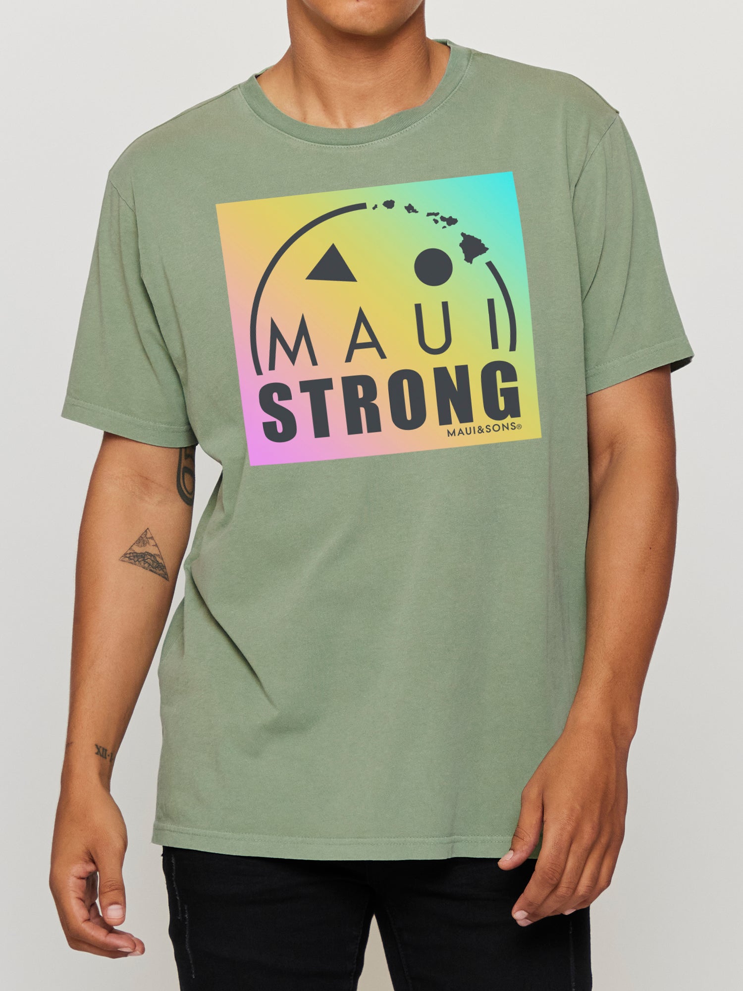 Maui Strong T-Shirt in Green Maui Sons