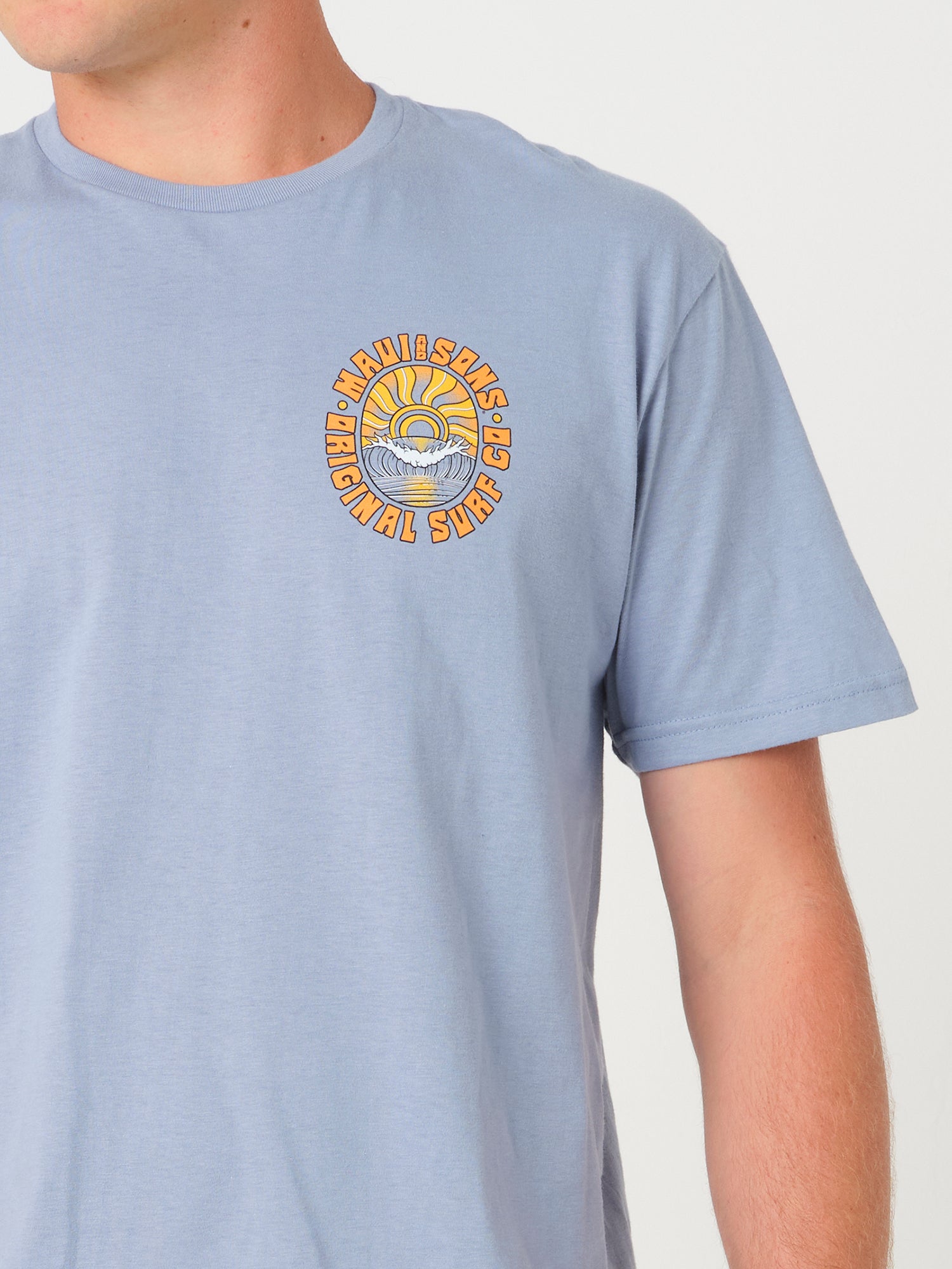 Rooster T-Shirt in Stone Blue