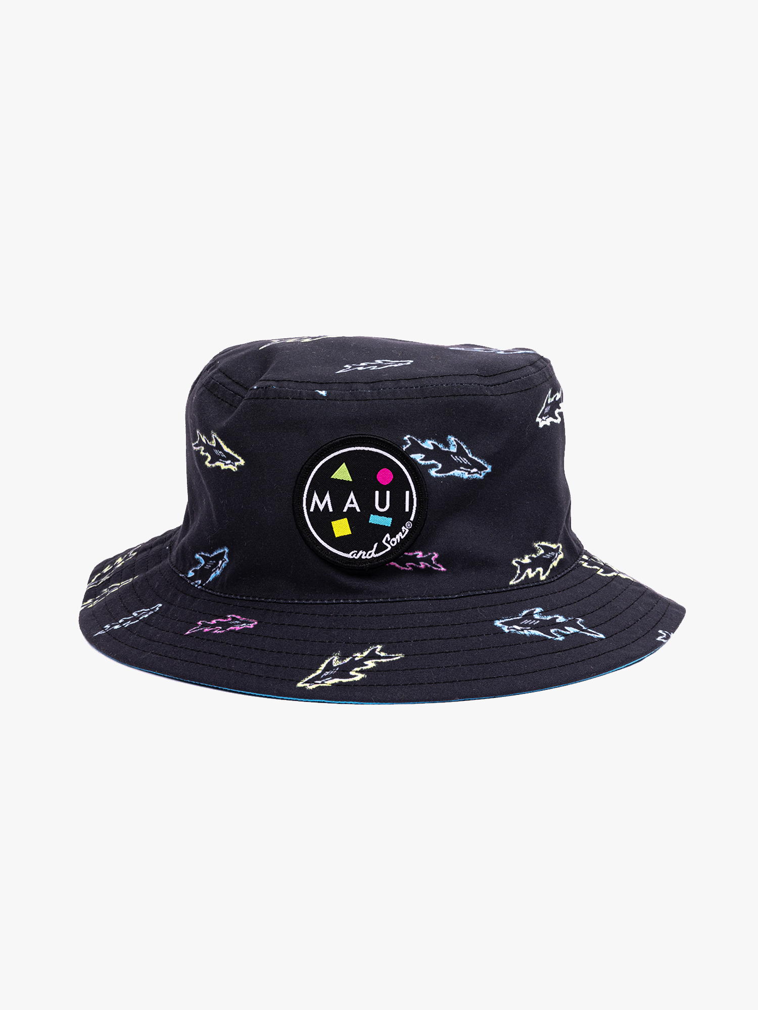 Anarchy Bucket Hat Black with Black/Red Script Patch: In-stoc
