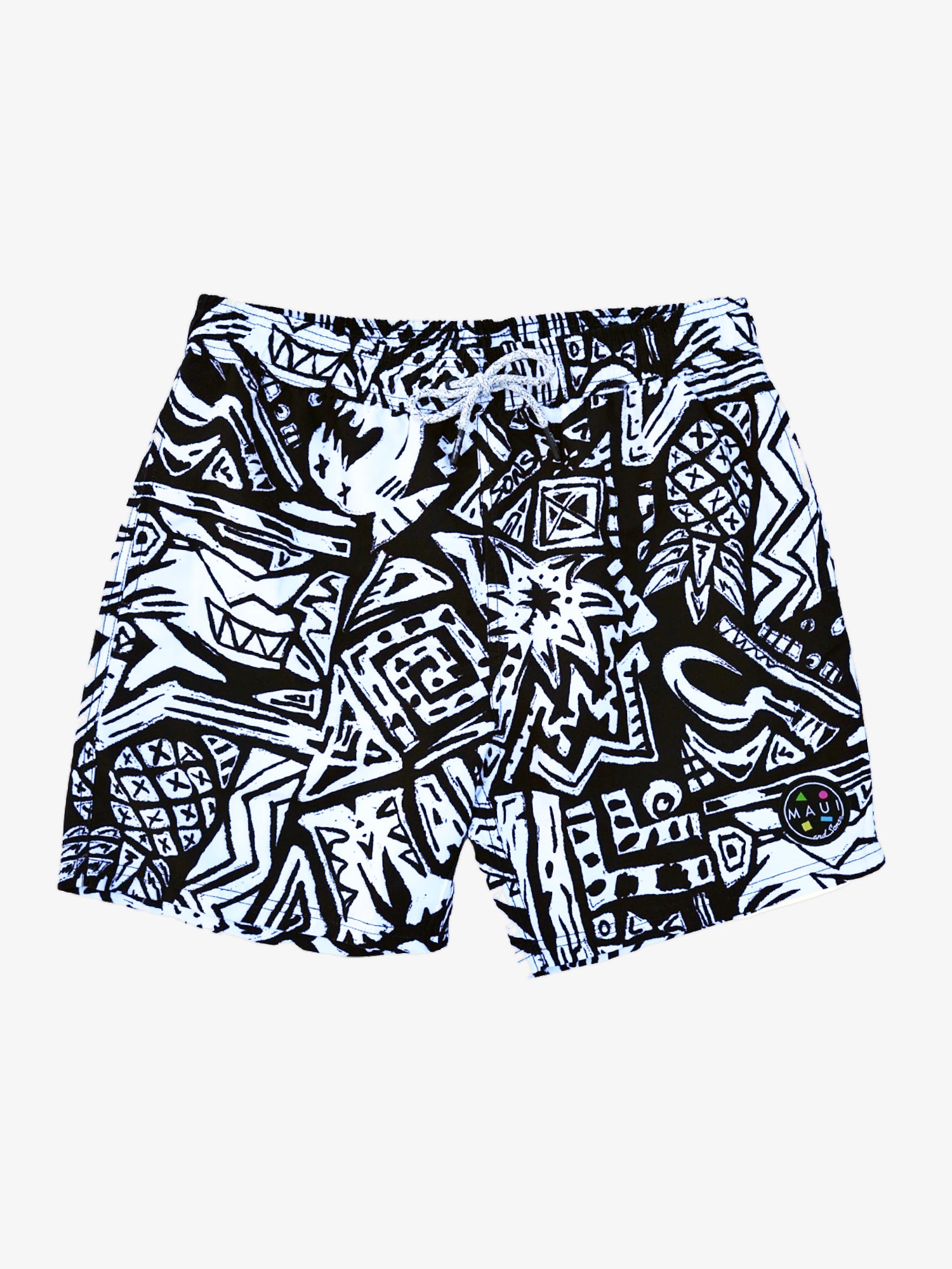 Block Party Pool Shorts in Black