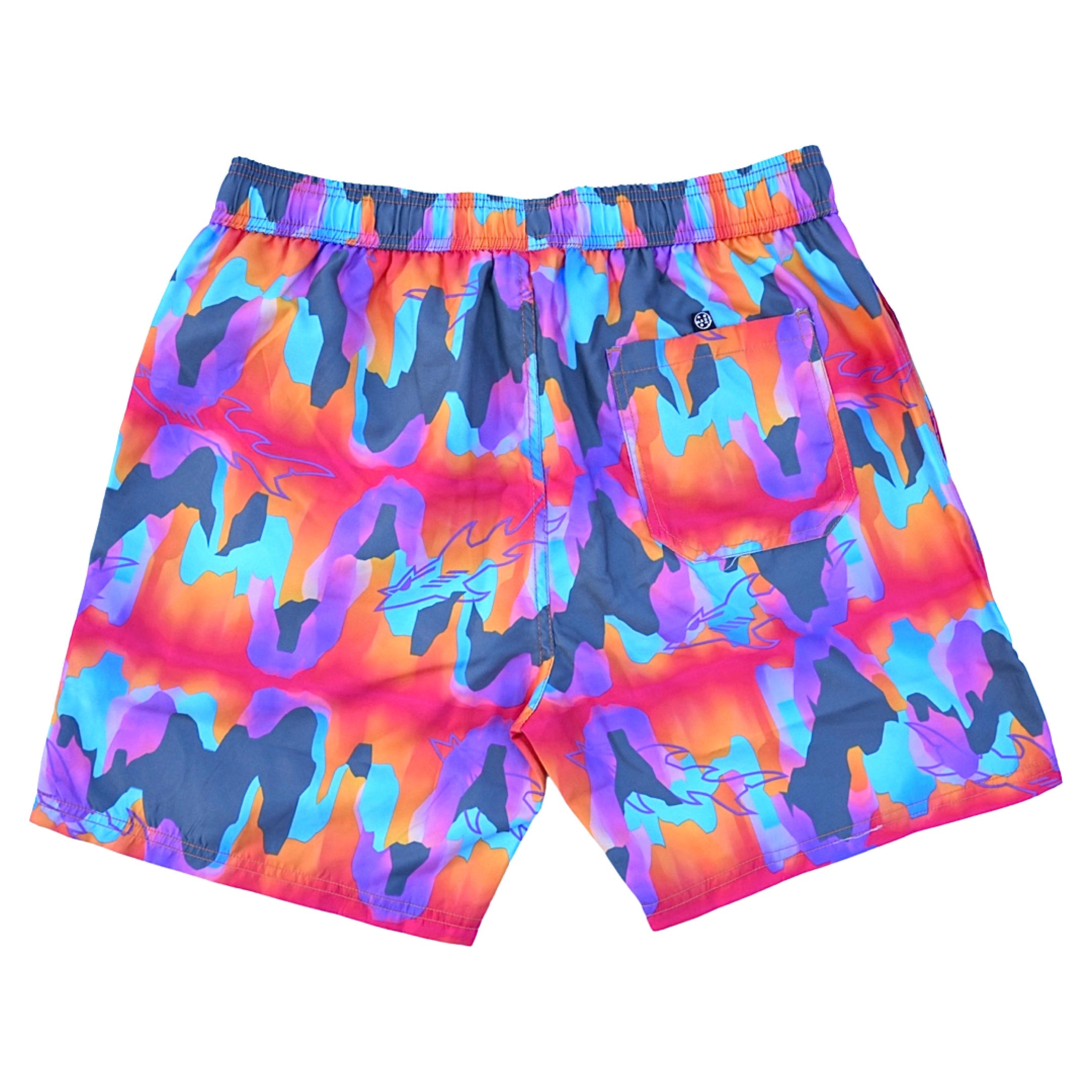 Pantalones cortos de piscina de erupción volcánica