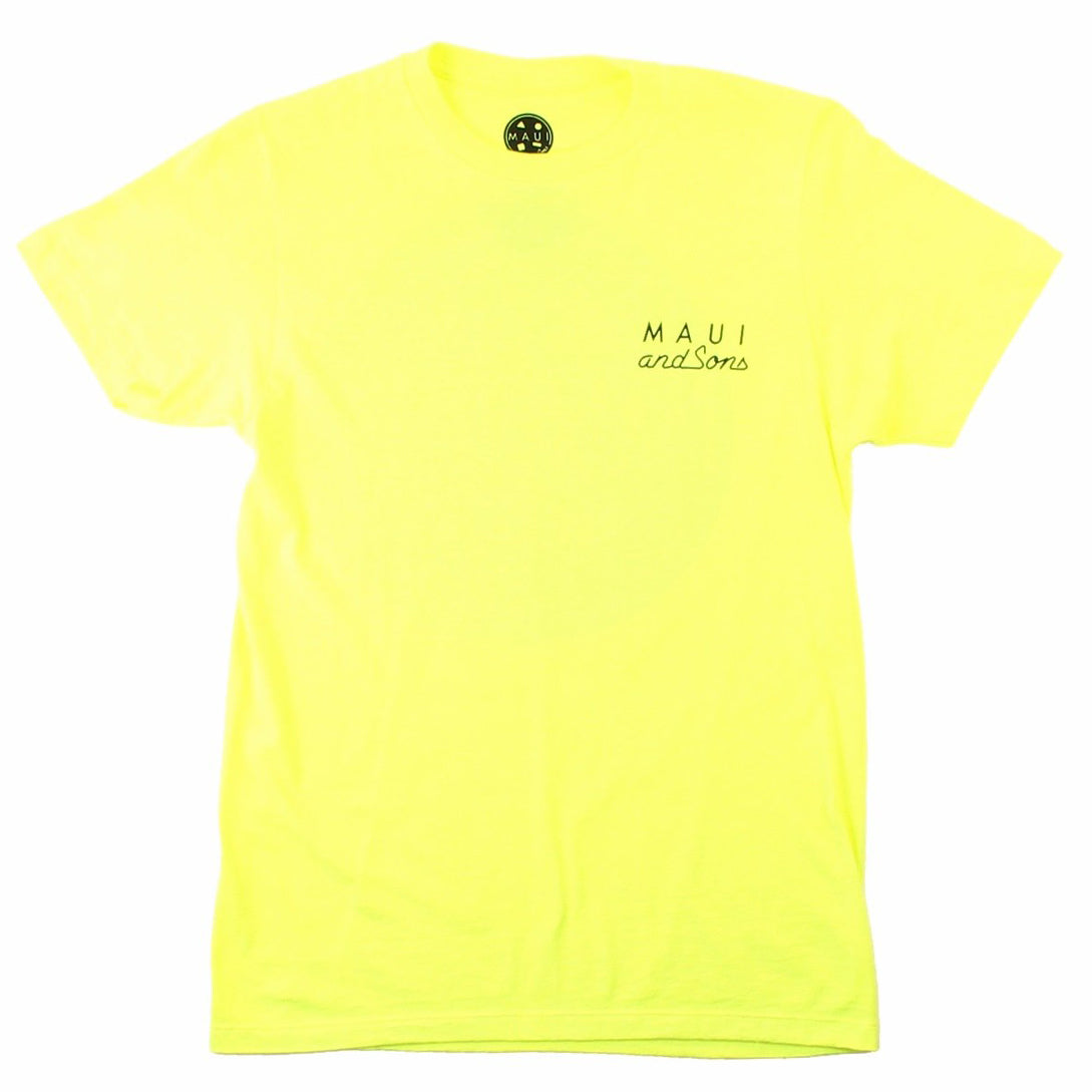 Maui and Sons Cookie Logo Men's Unisex Neon Pink T-shirt