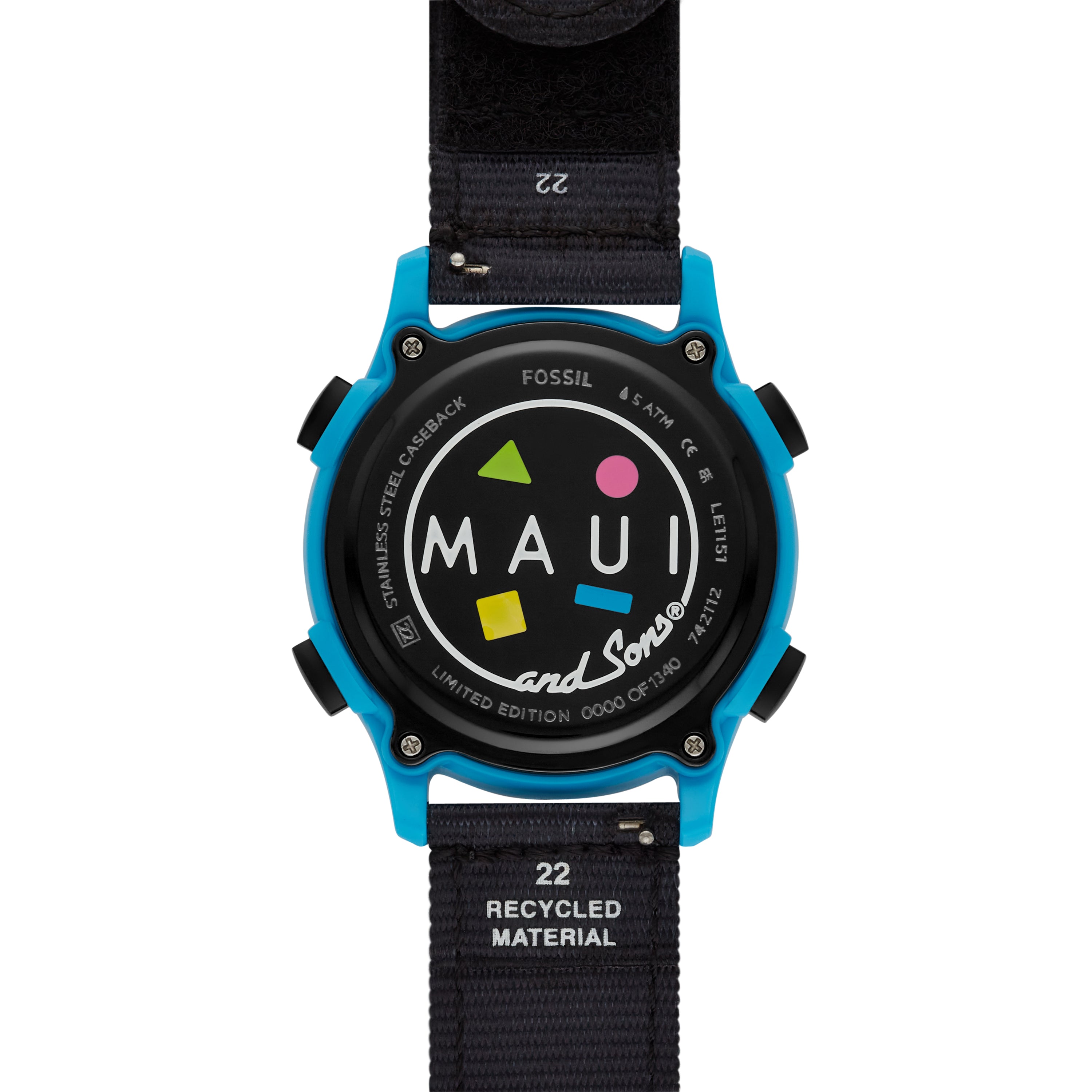 Maui and Sons x Fossil Solar-Powered Analog-Digital Watch