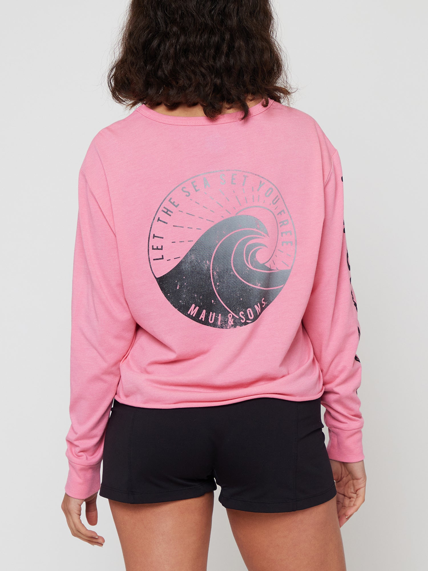Set You Free Womens Long Sleeve in Coral