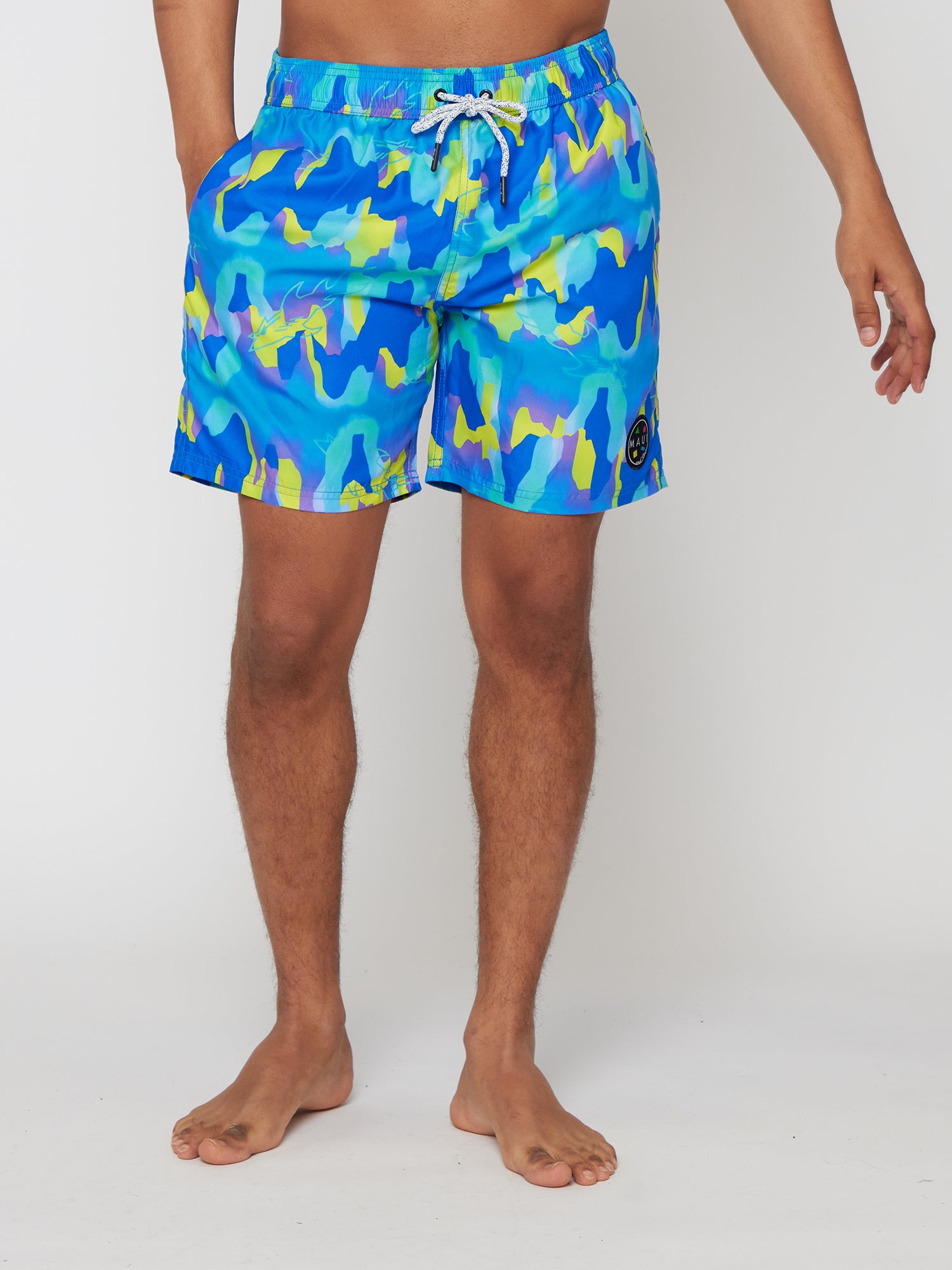 Volcanic Eruption Pool Shorts in Blue