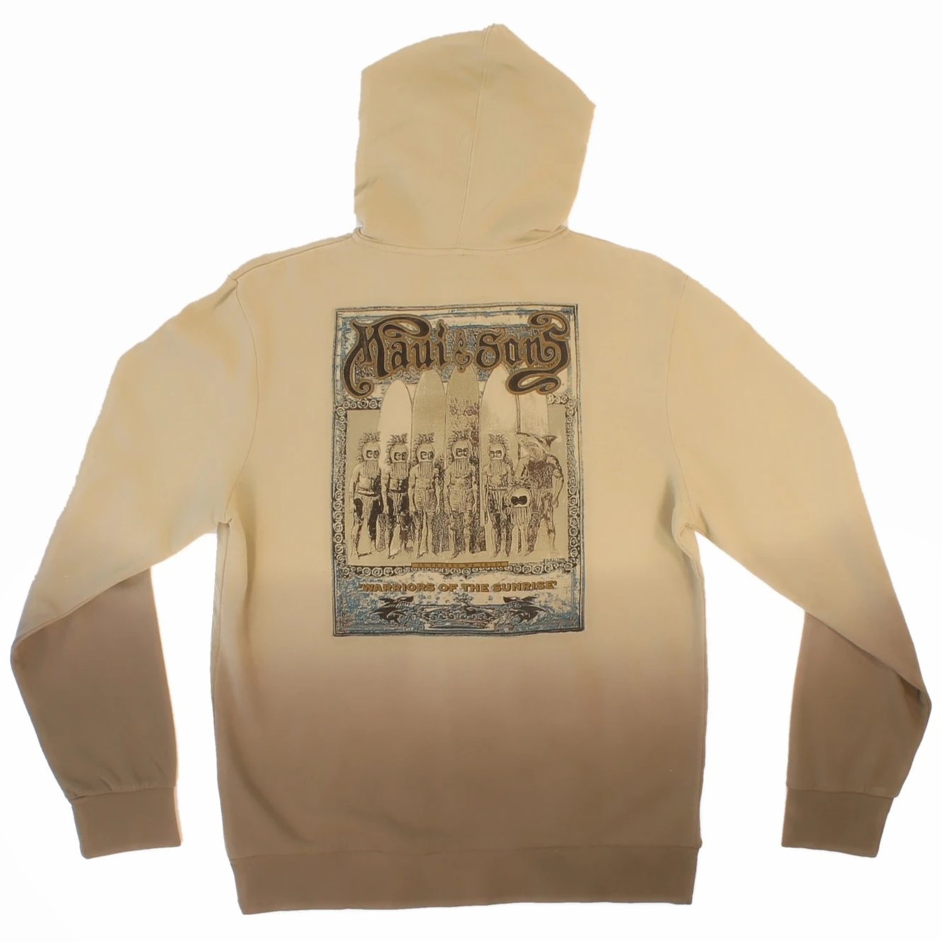 Warriors of the Sunrise Dip Dye Men's Zip Up Hoodie